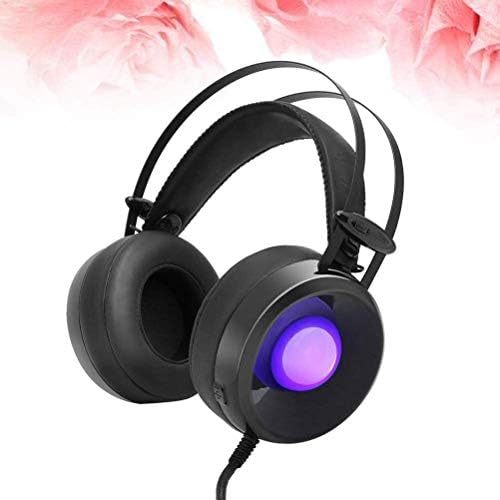 Fone de ouvido de 3,5 mm de fone de ouvido estéreo Bass Ruído LED LED fone de jogo para jogos para jogo de jogo com yang1mn