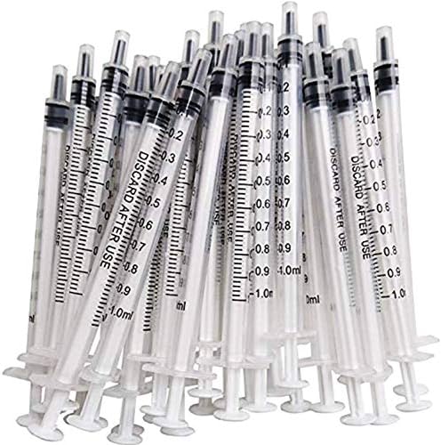 100pcs 1ml 1cc seringa de pipeta com ponta de deslizamento Luer sem pipeta de agulha para animais de estimação oral,