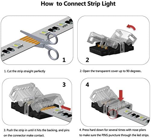 Lingling 10pcs 6pin RGBWW LED LED LED LED TRIP para conexão de fio Use terminais para SRIP de LED de 12 mm RGB+CCT