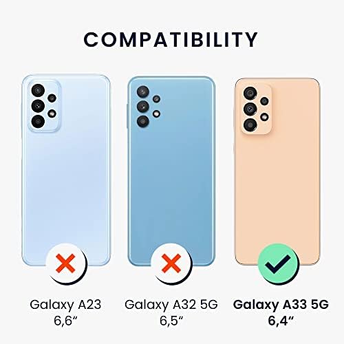 Conjunto Kwmobile de 6 protetores de tela compatíveis com Samsung Galaxy A33 5G - Protetor de tela Crystal Clear Display Film Pack para telefone