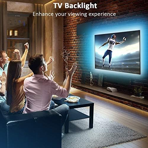 TV LED Backlights de 9,8 pés, luzes de tira LED Romwish com controle de aplicativos Bluetooth para TV de 40-60 polegadas, 16 milhões