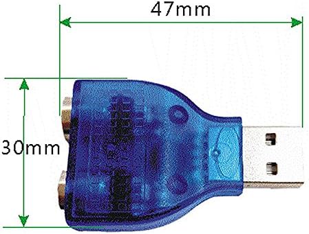 Teclado de mouse azul zdycgtime Usb um adaptador de conector feminino PS/2 duplo PS/2, novo homem USB para 2 ps/2 adaptador ativo