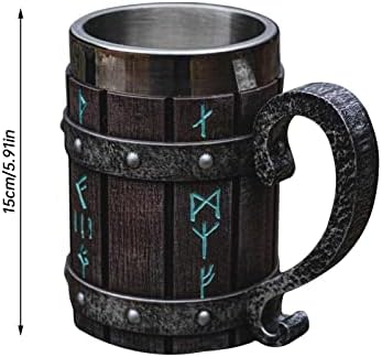 Bebidas copos com alça nórdica runa bebendo caneca caneca caneca caneca tankard xícara para homens presentes decoração