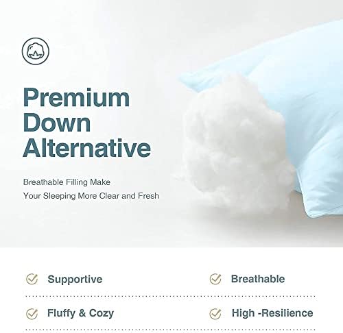 Travesseiros de cama de Zsedp para proteção do pescoço para dormir no recheio alterativo com capa de algodão Hotel Pillow