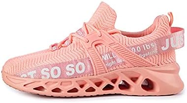 Bestgift casal de tênis respirável Taço voador de tecidos Casual Sapatos Blade Running Shoes Pink Eu37/US5.5