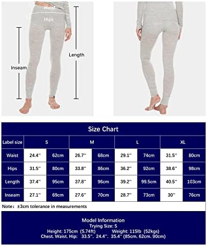 Merinnovation Merino Wool Base Tops e Inferior para mulheres Merino Lã Térmica Manga longa e calça longa