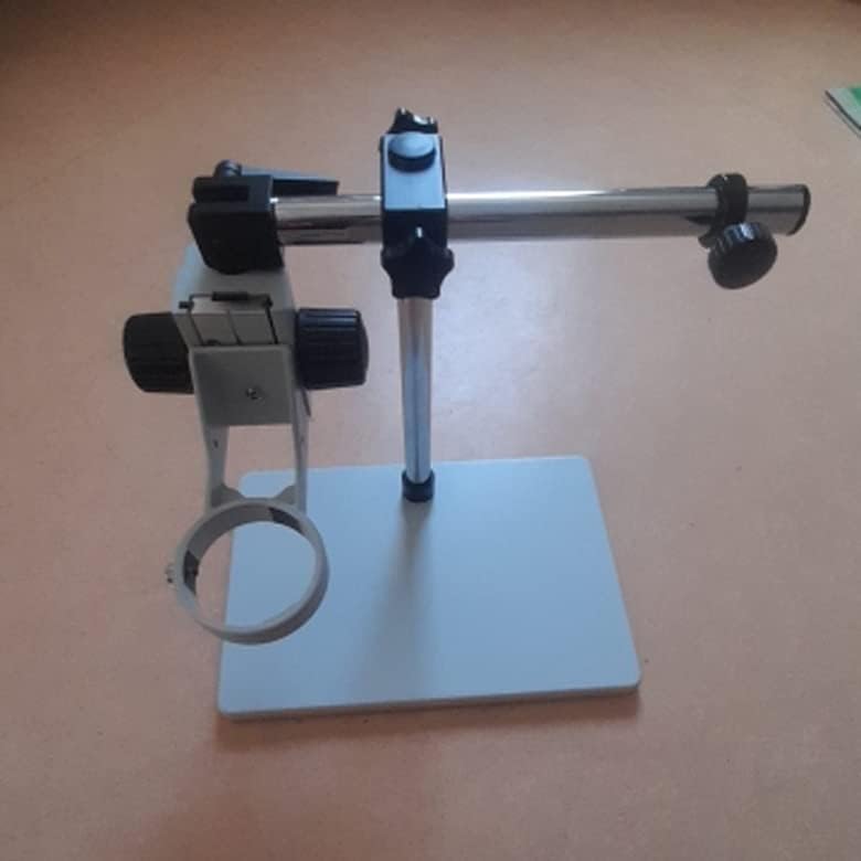 Liruxun Industrial Binocular Trinocular Microscópio Câmera Stand Stand Suporte de braço 76mm Universal 360 Rotativo Manutenção Workbench