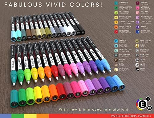Marcadores de tinta acrílica tinta canetas variadas marcadores vibrantes para pintura de rochas, lona, ​​vidro, canecas, madeira, cerâmica, tecido, metal, cerâmica. Não tóxico, rápido, seco, multi-superfície, Lightfast