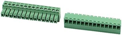 X-Dree 5pcs 300V KF2EDGK 3,5 mm Pitch PCB 14 pinos PCB Terminal Block Connector (5pcs 300-V KF2EDGK 3,5mm Pitch Connettore