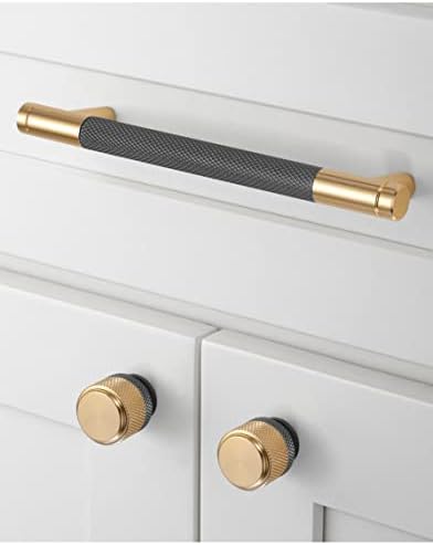 A gaveta cinza moderna puxa o botão de gabinete de ouro para o hardware de móveis de maçaneta da cabine de cozinha