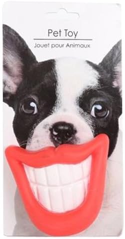 Lábios divertidos e cães de dentes sorriso squeak brinquedo novidade