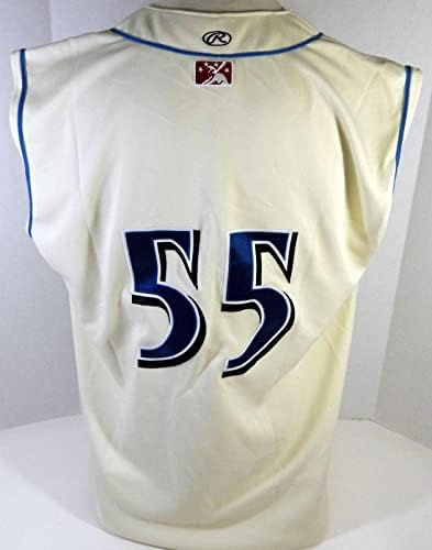 Clearwater Threshers #55 Game Usado Cream Jersey Vest 48 DP13410 - Jerseys de MLB usados ​​no jogo