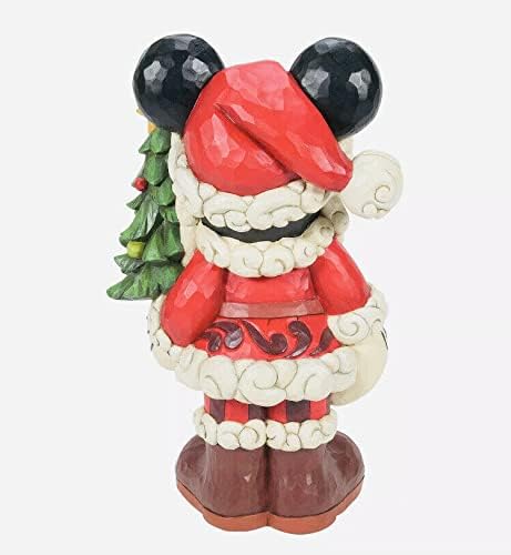Jim Shore Disney Christmas Mickey Mouse Santa com Tree Old St. Mick 17 Alto Large Nib