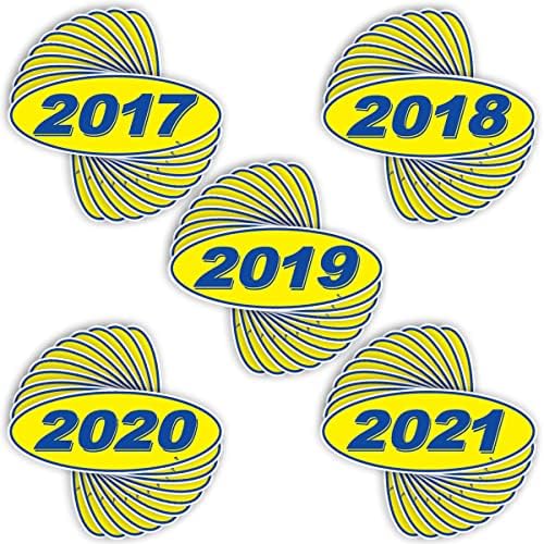 Versa Tags 2017 2018 2019 2020 2021 Oval Ano Modelo Ano de Carros Os adesivos de janela de carros com orgulho feitos nos EUA