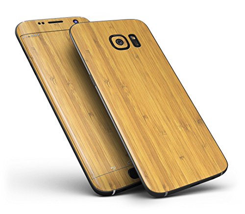 Design Skinz Design Skinz Real Bamboo Wood Wood Wrap Wrap Decalk Skin-Kit para o Galaxy S9 Plus