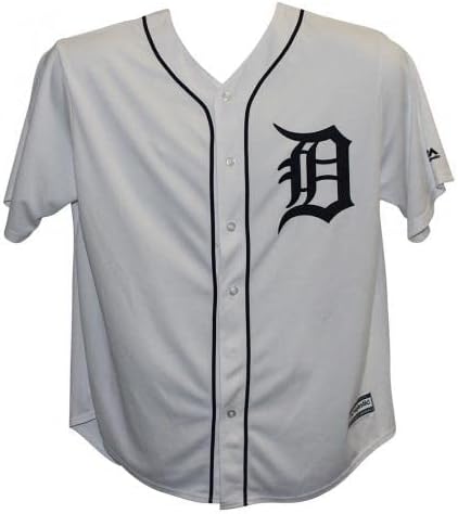 Denny McLain autografou Detroit Tigers Majestic White XL Jersey 31-6 JSA 25407 - camisas MLB autografadas