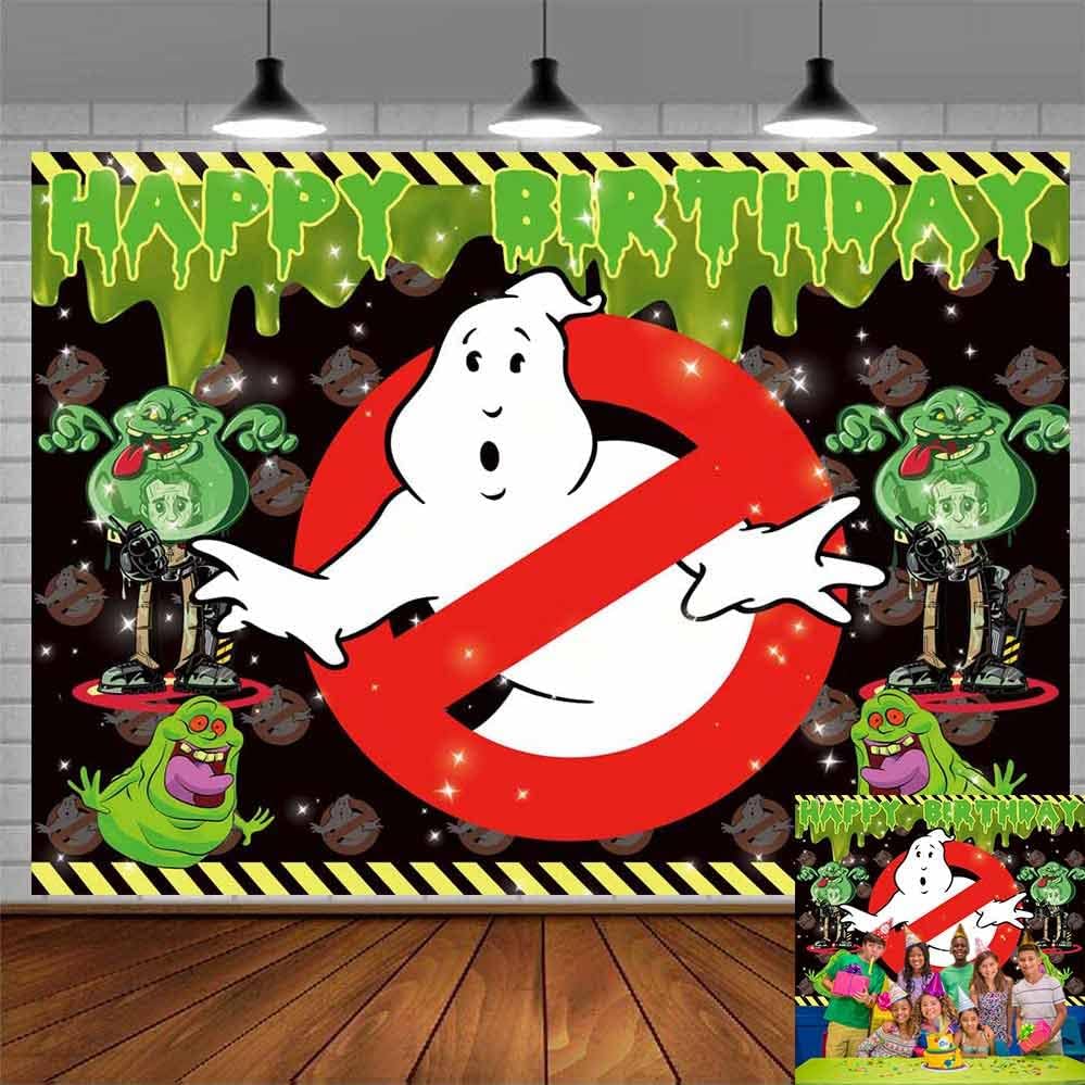 Ghost Busters Baskdrop Party Supplies for Boy Birthday Birth Baby Shower Decorations Banner Decor