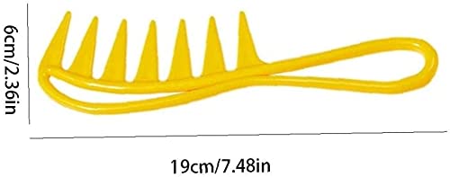 Wide Tooth Comi Plastic Curl Hair Detangler pente de pente de couro cabeludo Ferramenta de penteado