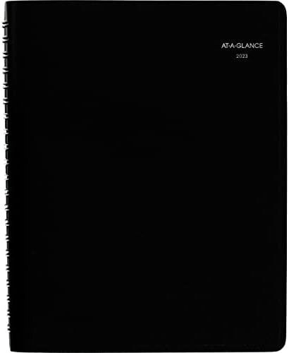 Ano 2023 diariamente livro de compromissos de quatro pessoas, Dayminder, Livro de compromissos de um quarto de hora, 8 x 11, grande, preto