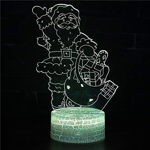 SZG Christmas tema 1 lâmpada de mesa tocando led noturno quarto caseiro quarto arco -íris lampen decoração luminárias