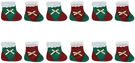 Decorações de Natal da Galpada 12pcs Saco de talheres de meias de Natal