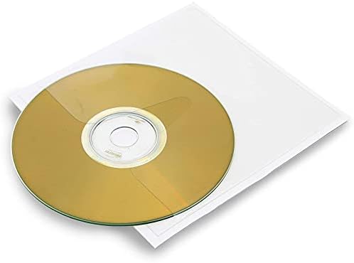 Bolsos claros de manga de armazenamento de cd/dvd auto-adesivos