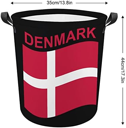 Bandeira da Dinamarca Roupa de Lavanderia Tester Saco de Lavagem de Bin Bin Sagrage Bolsa Alto com Handels