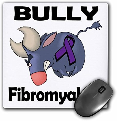 3drose 8 x 8 x 0,25 bully fibromyalgia ribbon Causa Projeto Mouse pad da almofada