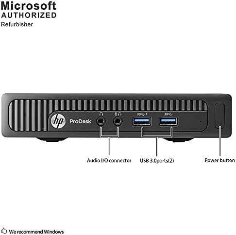 HP Prodesk 400 G1 Mini Computer PC, Intel Core i3-4160T 3,1 GHz, 8G DDR3, 256G SSD, WiFi, Bluetooth, Windows 10 Pro 64 suportes de