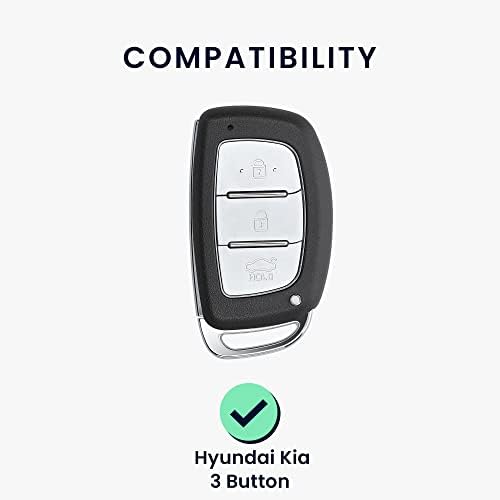 Kwmobile Key Tampa compatível com Hyundai Kia - Alto brilho de prata