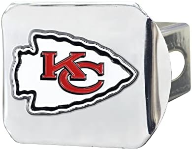 Fanmats 22573 Kansas City Chiefs Hitch Capa - emblema de cor 3D