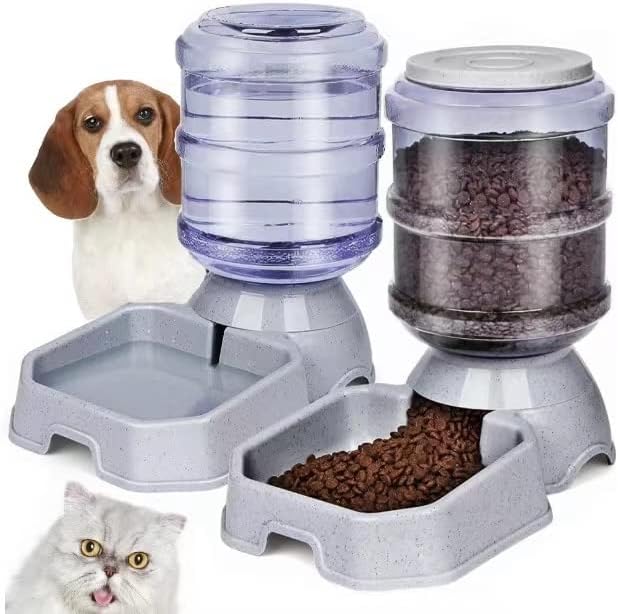 Nabipaw Pet Cat and Dog Automatic e dispensador de água 3,8 l com alimentador de fornecimento de viagem e dispensador de água para cães gatos animais de estimação animal