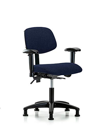 Labtech Seating Lt41482 Fabric Key Height Chair Nylon Base, braços, planícios, Borgonha