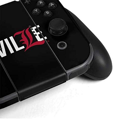 Skinit Decal Gaming Skin Compatível com Nintendo Switch Bundle - Faculdade oficialmente licenciada Louisville Black Background Design