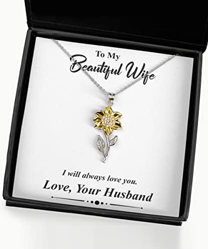 Colar personalizado para a esposa - presente de colar para esposa - presente personalizado para minha esposa - esposa Natal - jóias para esposa - Marido da esposa Presente - Gunf