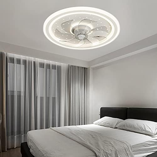 Lustres de neochy, ventiladores reversíveis de teto com luzes e ventilador silencioso remoto com luzes de teto limpo LED de aplicativos