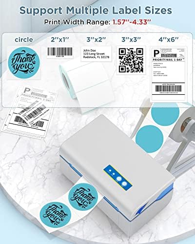 Impressora de etiquetas de remessa iEnron, impressora de etiqueta 4x6 para pacotes de remessa compatíveis com shopify,