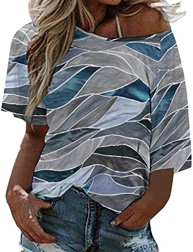 Camisas de mangas compridas para mulheres casuais de manga curta de manga curta de pescoço camiseta dianteira tops de túnica solta