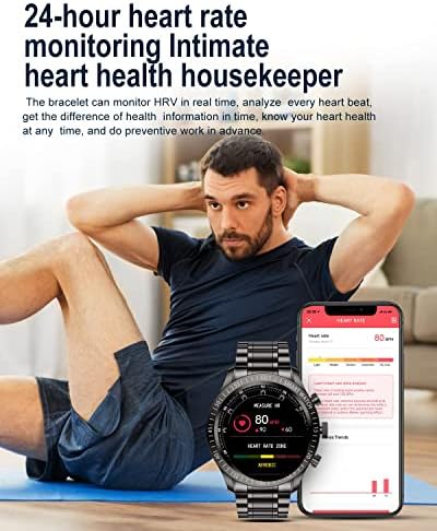 Foxbox Smart Watch for Men, 1,32 HD Color Touch Screen Rastreador de atividades de fitness com mensagem Push de freqüência