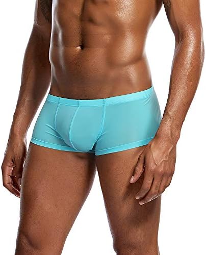 Masculino boxers de algodão masculina cueca shorts de roupa de baixo Ultra fina bolsa de cor sólida cor boxers masculinos para homens