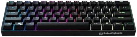 Kraken Pro 60 | Teclado de 60% do teclado mecânico RGB Teclado