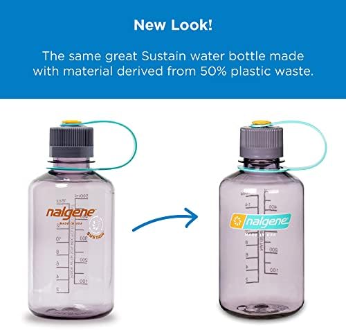 Nalgene sustenta a garrafa de água sem bpa tritan feita com material derivado de 50% de resíduos plásticos, 16 onças, boca
