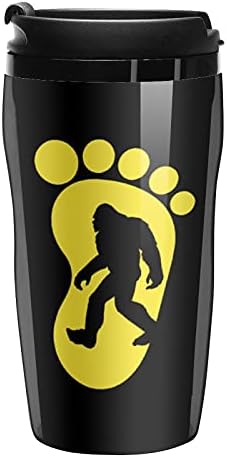 Bigfoot pegada Coffee Coffee Cup com tampa para viagens em casa no estilo preto