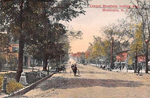 Monticello New York Buggy South Down Central Broadway Antique PC BB177