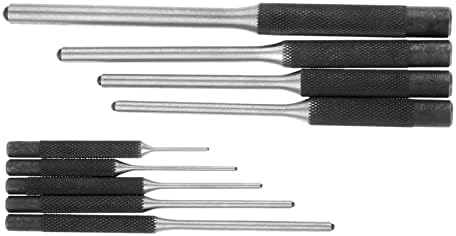 9pcs/conjunto de punção cilíndrica de posicionamento central liga a aço de aço profissional Pin Pin Pin Set Ferramenta de perfuração