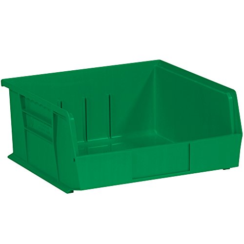 Aviditi Plastic Stack/Hang Storage Bin Recipiais, 10-7/8 x 11 x 5 polegadas, Limpo, pacote de 6, para organizar casas, escritórios, garagens e salas de aula