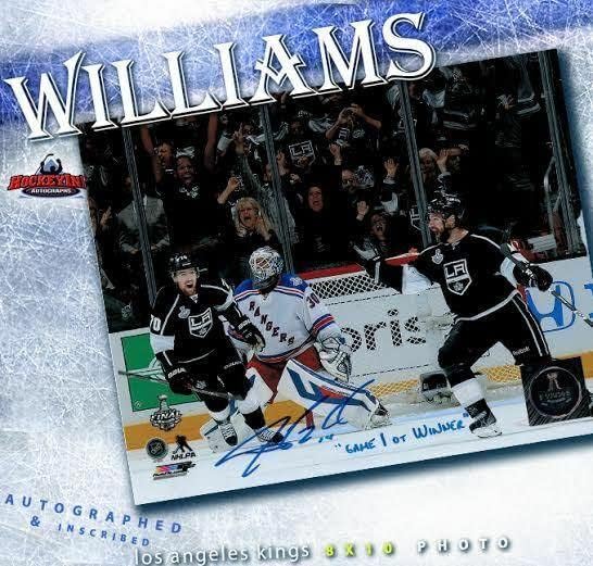 Justin Williams assinou e inscreveu Los Angeles Kings 8 x 10 foto - 70330 - fotos autografadas da NHL