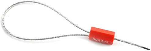 Dzs Elec 10pcs dispensável fios de aço vedação vermelha cor de aço puxador de aço de aço vedação do fio do cabo do cabo, medidor de eletricidade/medidor de água Vedação de fio de aço