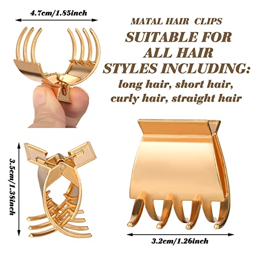 6 pcs pequenos clipes de cabelo de metal de metal clipes de garra para mulheres garotas bangs mini clipes de garra