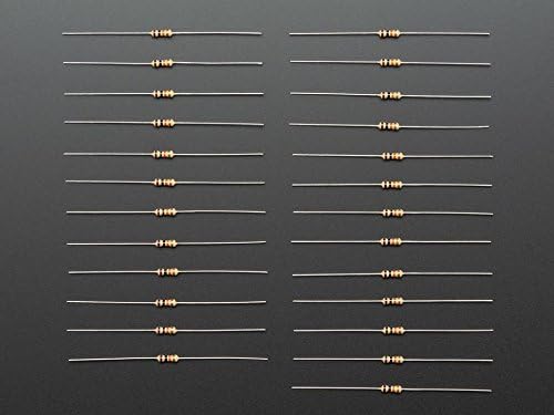 Resistores de orifício por meio de Adafruit - 10k ohm 5% 1/4W - pacote de 25 [ADA2784]